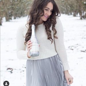 Forever 21 cropped cream sweater